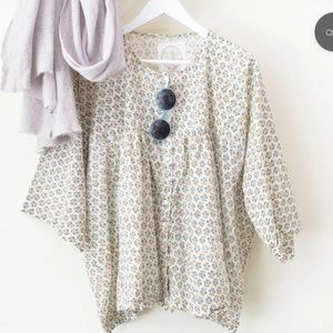 Auntie Oti cotton gathered blouse